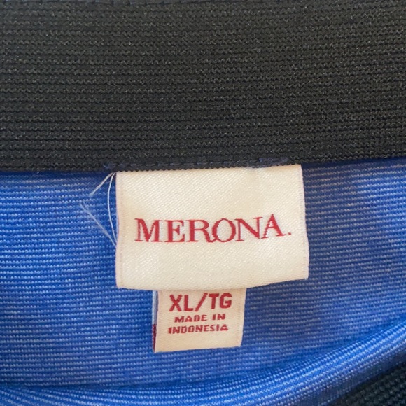 Blue and black stretchy cotton striped skirt - Picture 4 of 4